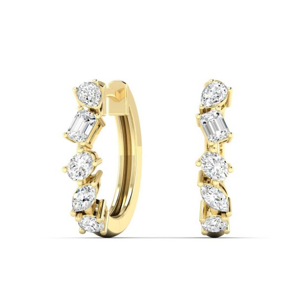 [EFH3091.00Y14] Classic Multi Shape Hoops (Yellow, 14kt Gold)