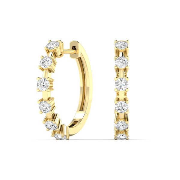 [EIHUG0.75Y14] Small Orbit Hoops (Yellow, 14kt Gold)