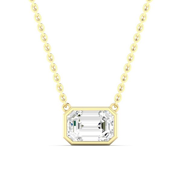 [NBP-EM2.00Y1416-18] Emerald Bezel Pendant (2.00, Yellow)